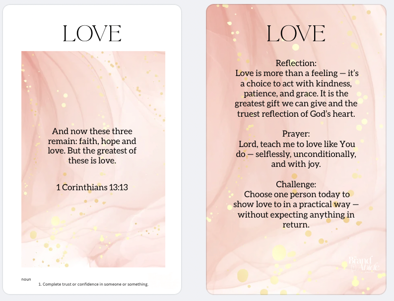 Faith Hope Love Scripture Card Bundle