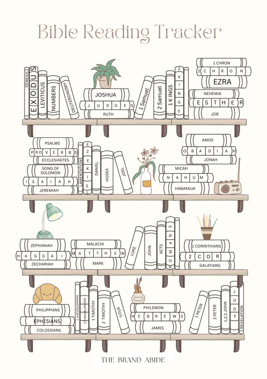 Bible Reading Tracker - Bookshelf Theme