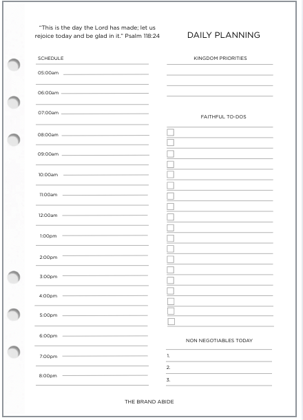Classic Undated Daily Pages | A5 Size